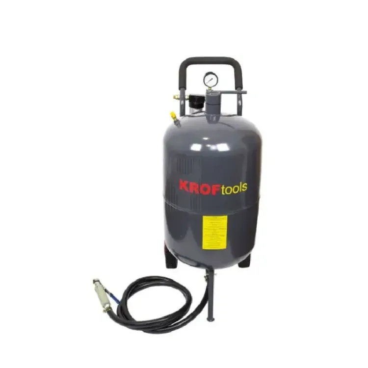 Máquina de Decapar Jato de Areia KROFTOOLS 80L com Mangueira 2,5m Máquina de Decapar Jato de Areia KROFTOOLS 80L com Mangueira 2,5m