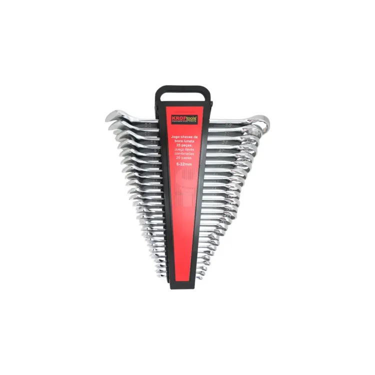 JOGO CHAVE DE BOCA LUNETA 25PCS 06-32MM KROFTOOLS JOGO CHAVE DE BOCA LUNETA 25PCS 06-32MM KROFTOOLS