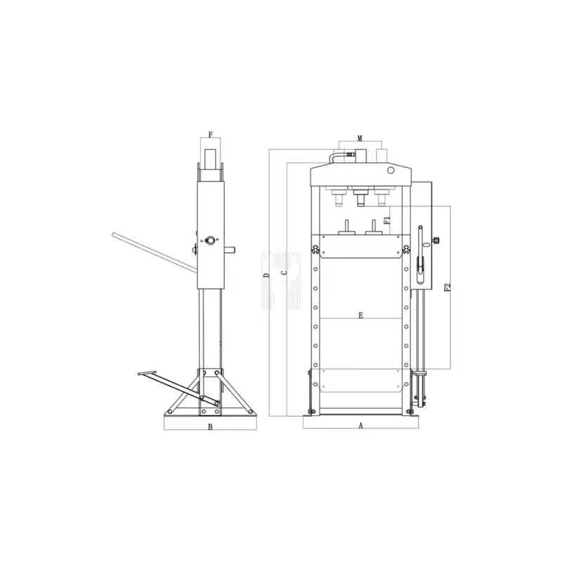 Prensa Hidráulica 30 Toneladas Kroftools Dupla Velocidade e Pedal