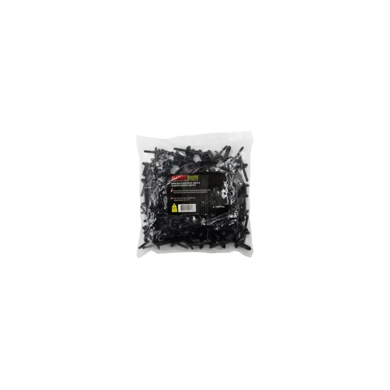 Rebites Plásticos KROFTOOLS 6.3x25.2mm Embalagem 100 Unidades