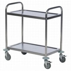 CARRINHO 2 PRATELEIRAS INOX 950x500 ND