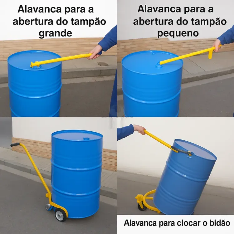 Carrinho para Transporte de Bidões ND 220L 550kg
