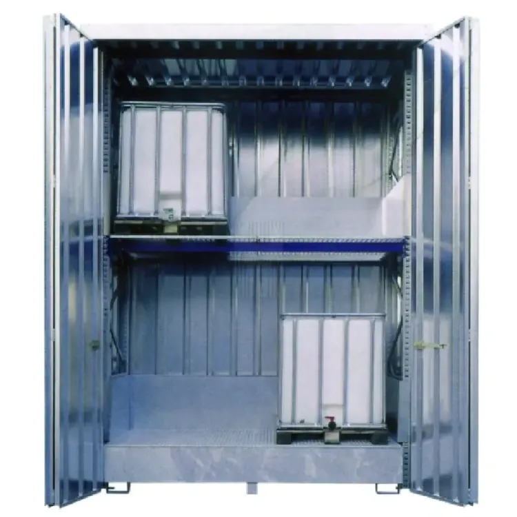 Casota de Segurança Galvanizada ND 3000x1725x3560mm com Bacia de Retenção 1000L