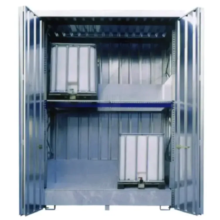 Casota de Segurança Galvanizada ND 3000x1725x3560mm com Bacia de Retenção 1000L Casota de Segurança Galvanizada ND 3000x1725x3560mm com Bacia de Retenção 1000L