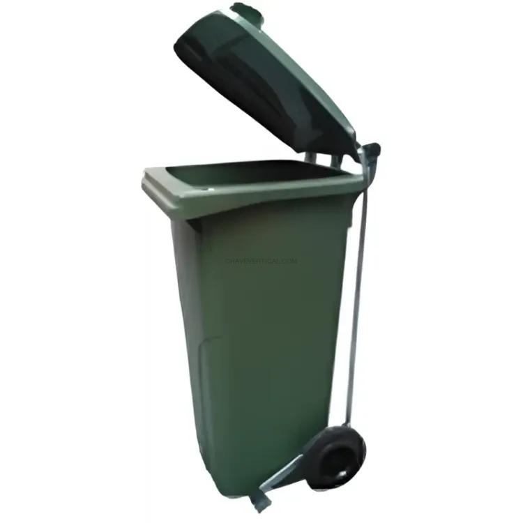 Contentor de Lixo 240L com Pedal Verde 240 Litros Polietileno Contentor de Lixo 240L com Pedal Verde 240 Litros Polietileno