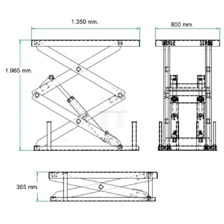 Mesa de Elevação Elétrica ND 2000kg 380V