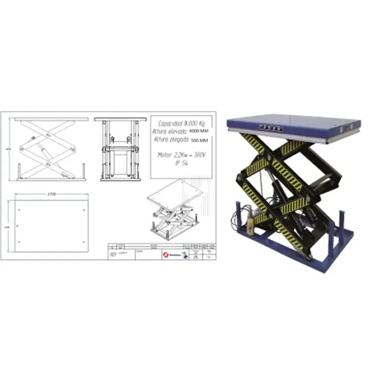 Plataforma Elevatória ND 2700x1500mm 3000kg 380V