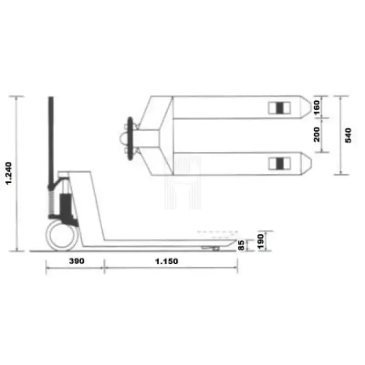 PORTA-PALETES 4.000KG 1150×540 ND