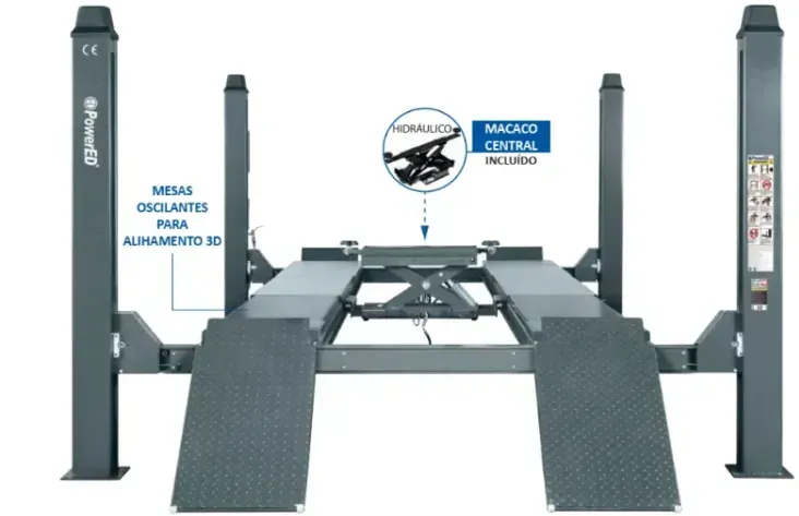 Elevador Auto 4 Colunas POWERED PA4LA 4000kg 400V