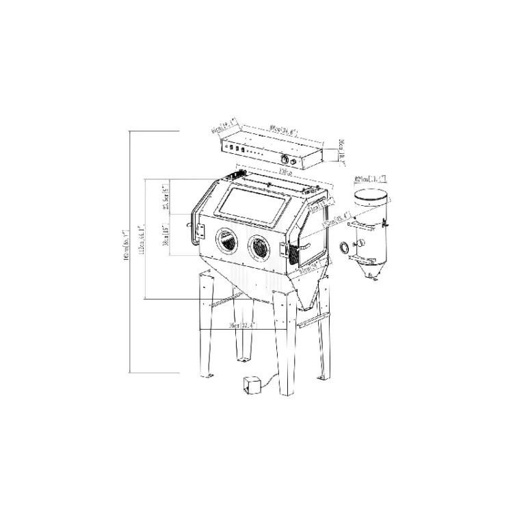 Máquina de Decapar por Jato de Areia 350L Kroftools