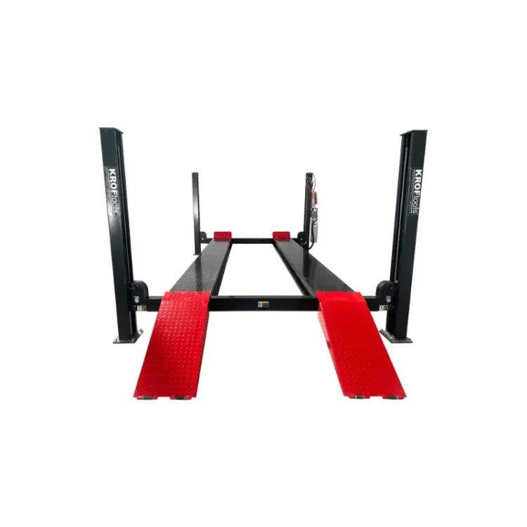 Elevador de 4 Colunas KROFTOOLS 6.5T 5.5m para Alinhamento de Rodas e Placas Lisas