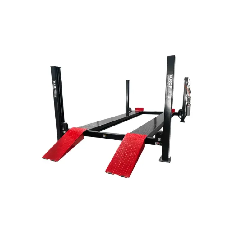 Elevador de 4 Colunas KROFTOOLS 6.5T 5.5m para Alinhamento de Rodas e Placas Lisas