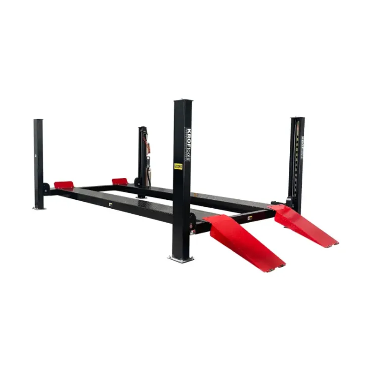 Elevador de 4 Colunas KROFTOOLS 6.5T 5.5m para Alinhamento de Rodas e Placas Lisas Elevador de 4 Colunas KROFTOOLS 6.5T 5.5m para Alinhamento de Rodas e Placas Lisas