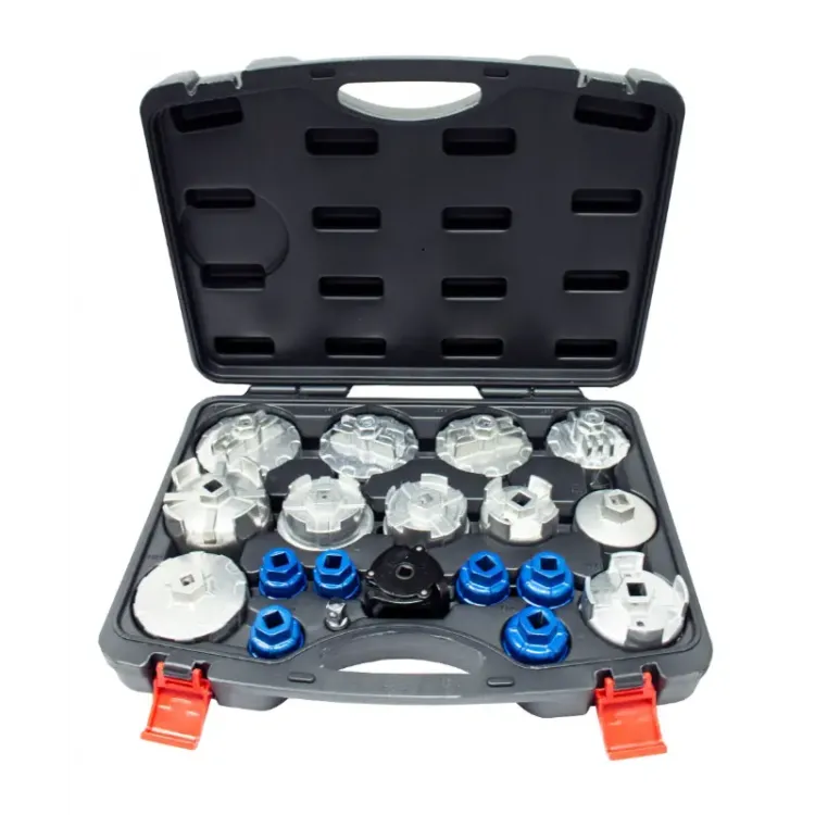 Jogo 19 Peças Chave de Caixa para Filtro de Óleo Kroftools 2ª Geração Jogo 19 Peças Chave de Caixa para Filtro de Óleo Kroftools 2ª Geração