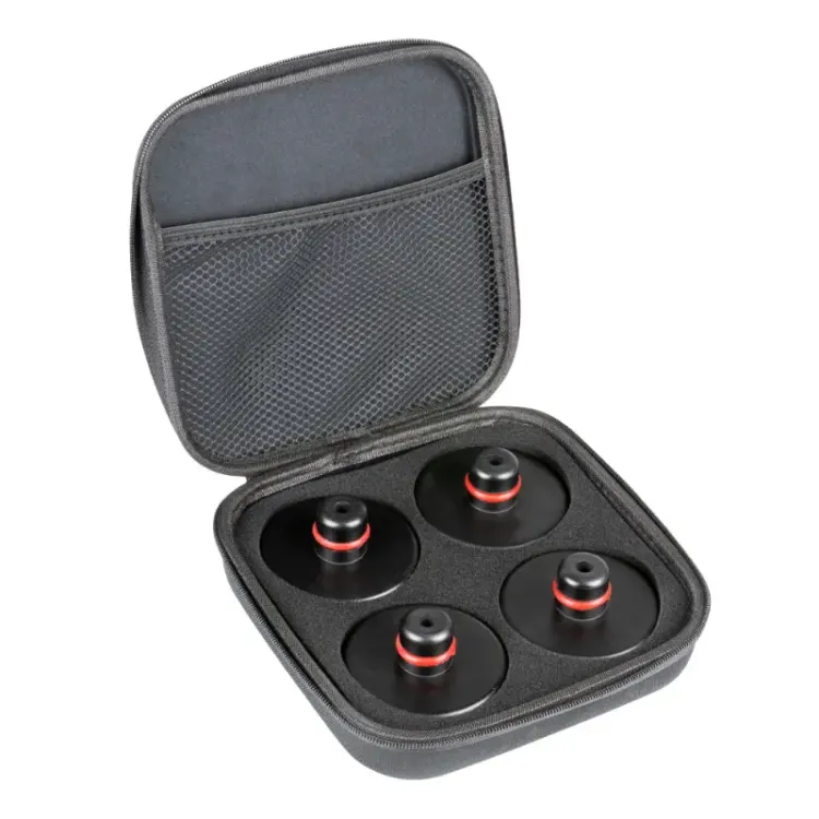 Conjunto de 4 Bases de Elevação Tesla JBM Borracha 5x7.6cm Conjunto de 4 Bases de Elevação Tesla JBM Borracha 5x7.6cm