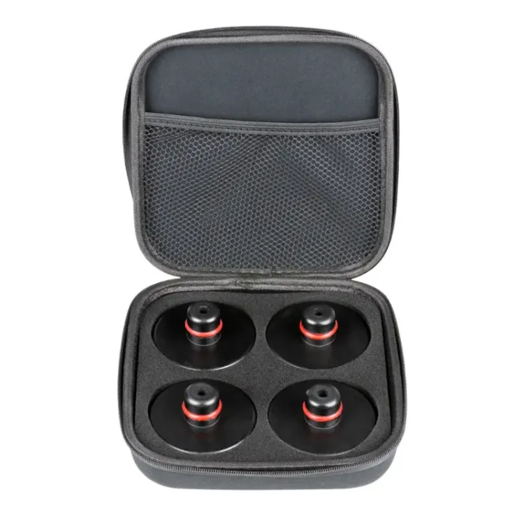 Conjunto de 4 Bases de Elevação Tesla JBM Borracha 5x7.6cm