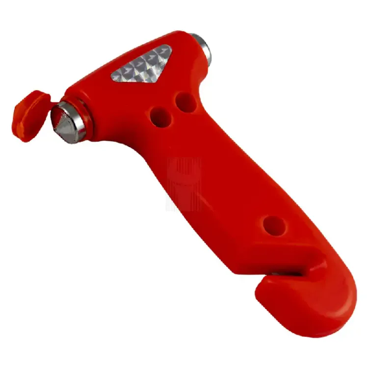 Martelo Quebra-Vidros JBM com Suporte e Corta-Cinto 13.5cm Martelo Quebra-Vidros JBM com Suporte e Corta-Cinto 13.5cm