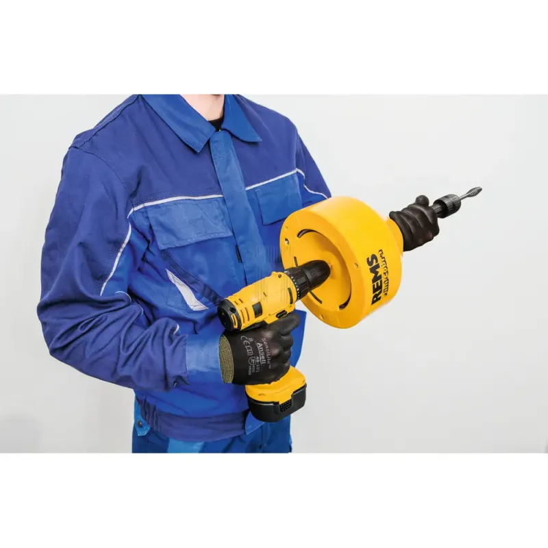 Aparelho de Limpeza de Tubos REMS Mini-Cobra Ø 20-50 mm com Espiral 7.5m