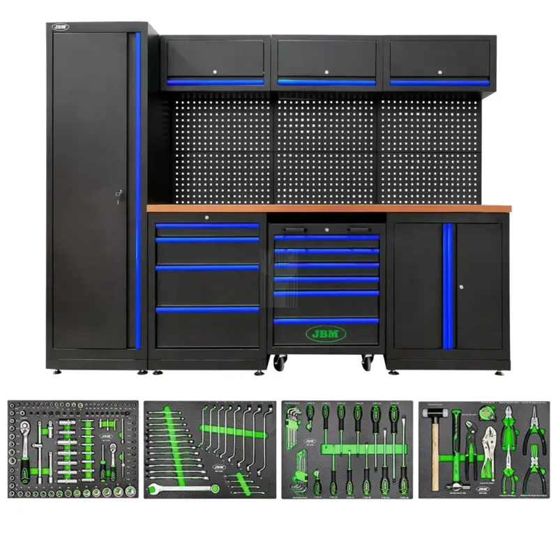 Conjunto de Móveis Modulares de Oficina JBM 18 Peças Azul