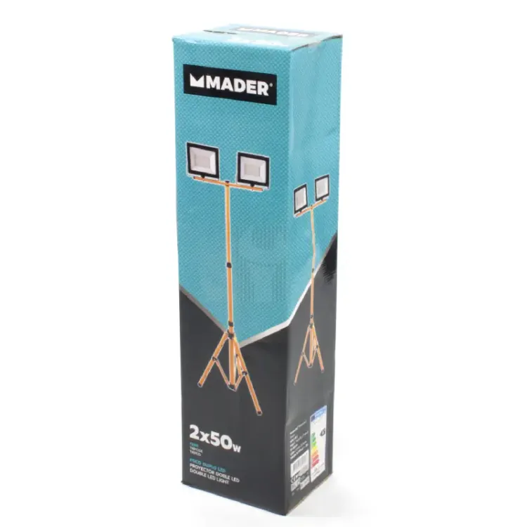 Foco LED Duplo com Tripé MADER 2x50W 2x4250lm
