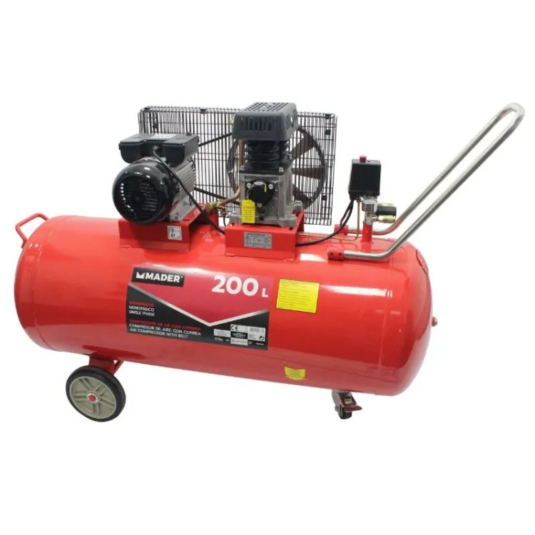 Compressor de Ar de Correia MADER 200L 3HP Monofásico Compressor de Ar de Correia MADER 200L 3HP Monofásico