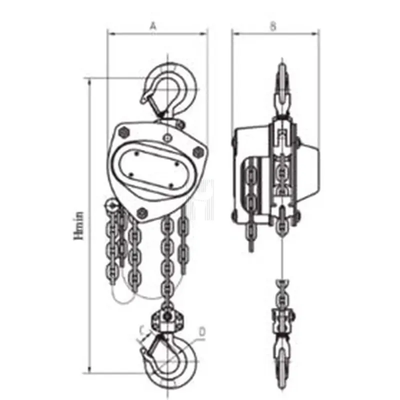 Diferencial de Corrente Manual INOX JAGUAR 0,25 T 3 m