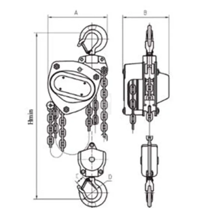 Diferencial de Corrente Manual INOX JAGUAR 0,25 T 3 m