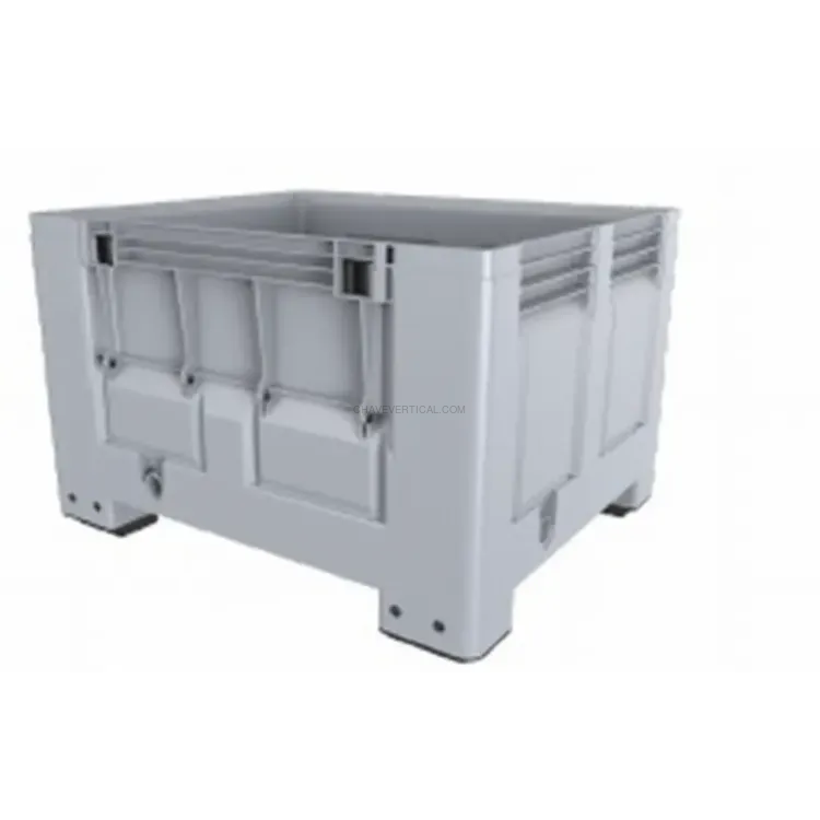 CONTENTOR PLÁSTICO LISO COM PORTA DOBRÁVEL