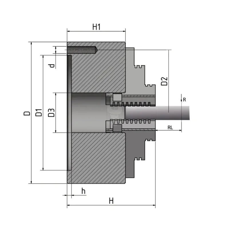 BUCHA 4 GRAMPOS ø 125 mm AP. INDIV. OPTIMUM