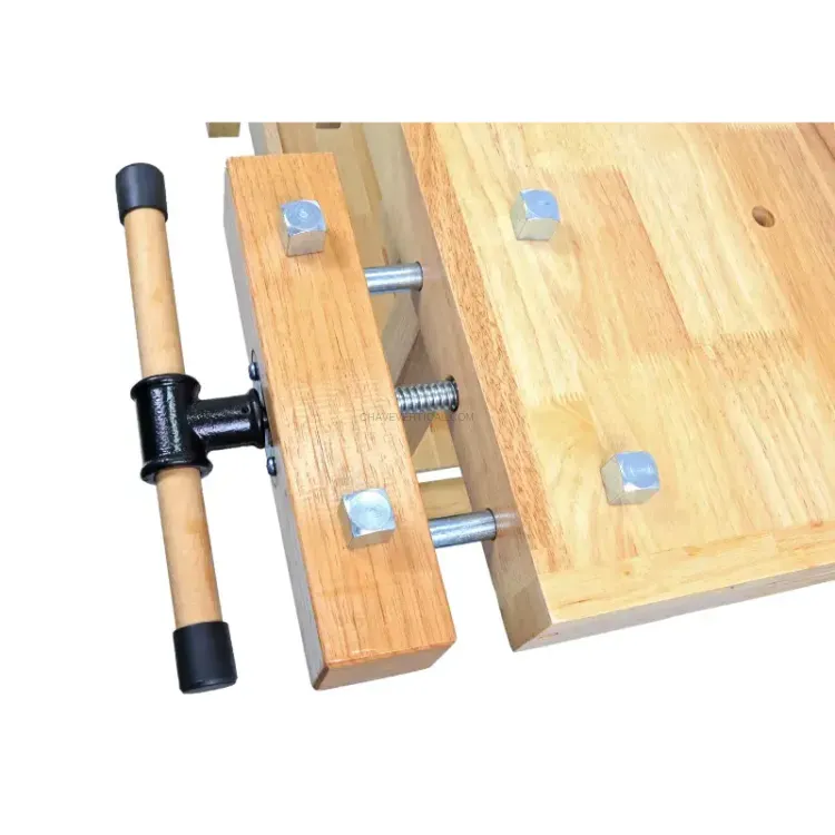 Mesa de Carpinteiro MADER 126cm Madeira de Borracha 100kg