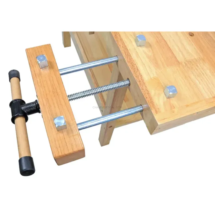 Mesa de Carpinteiro MADER 126cm Madeira de Borracha 100kg