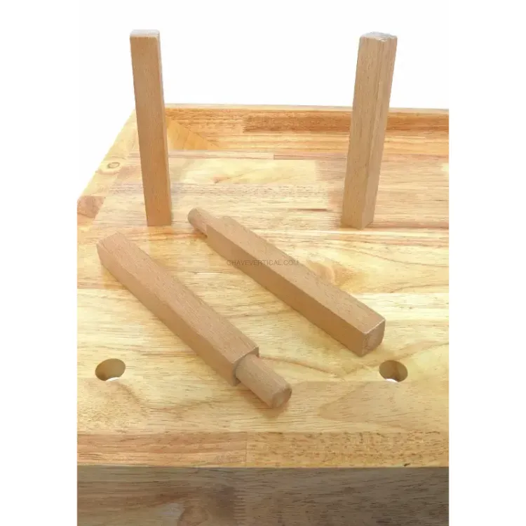 Mesa de Carpinteiro MADER 126cm Madeira de Borracha 100kg