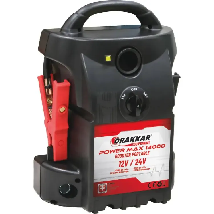 Booster de Arranque DRAKKAR 12/24V 6200A 2 Baterias 23Ah Booster de Arranque DRAKKAR 12/24V 6200A 2 Baterias 23Ah