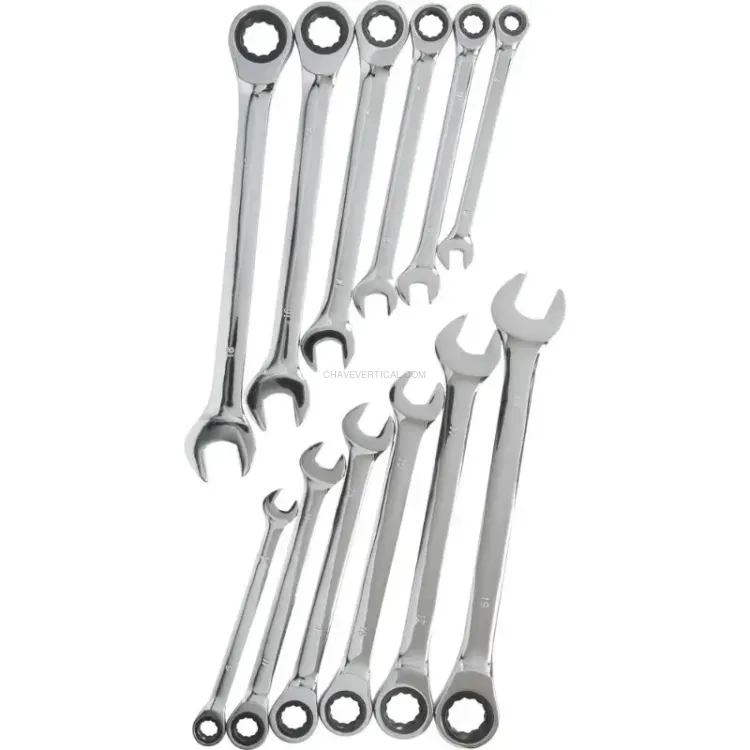 Conjunto de Chaves Combinadas Boca / Roquete STILKER 8-19mm 72 Dentes