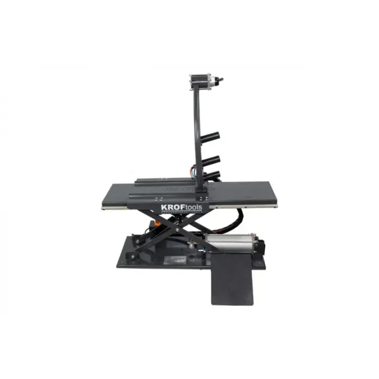 Elevador de Roda Pneumático Kroftools 80kg 130-420mm