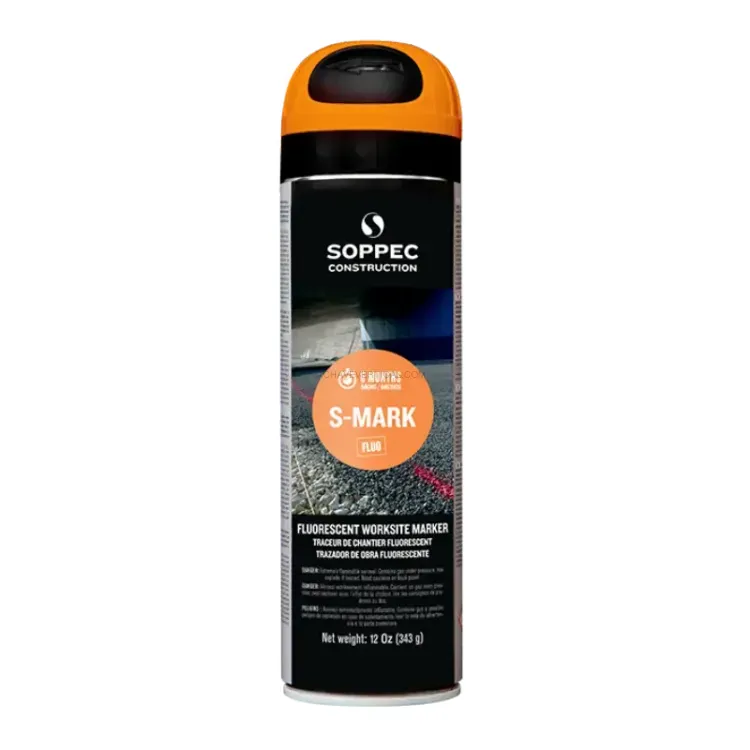 PINTURA MARCADORA DE OBRA LARANJA FLUORESCENTE AEROSSOL 500ML PINTURA MARCADORA DE OBRA LARANJA FLUORESCENTE AEROSSOL 500ML