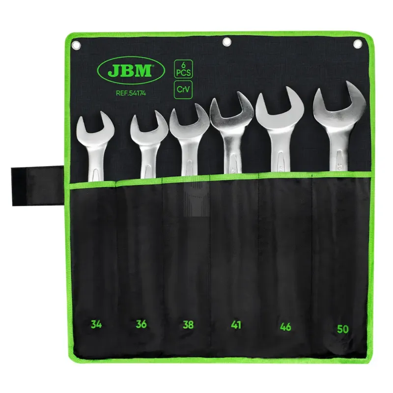 Set 6 Chaves Combinadas JBM 34 a 50 mm 12 Cantos Set 6 Chaves Combinadas JBM 34 a 50 mm 12 Cantos