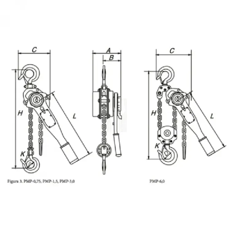 Diferencial Manual de Alavanca GAYNER 750kg 1.5m