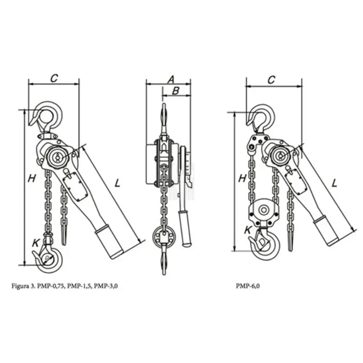 Diferencial Manual de Alavanca GAYNER PMP-3,0 3000kg 1,5m
