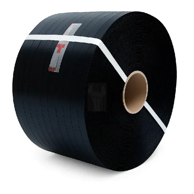 Bobine de cinta plástica preta p/ Máquina de Cintar / Embalar p/ fita de 13 mm