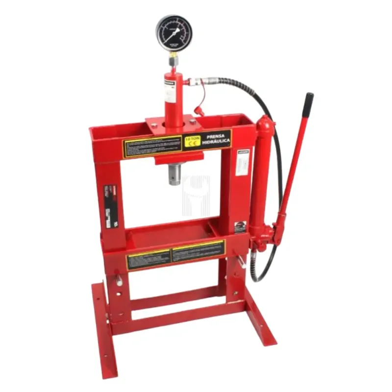 Prensa Hidráulica 10T com Manómetro MADER 130mm 3 Níveis Prensa Hidráulica 10T com Manómetro MADER 130mm 3 Níveis