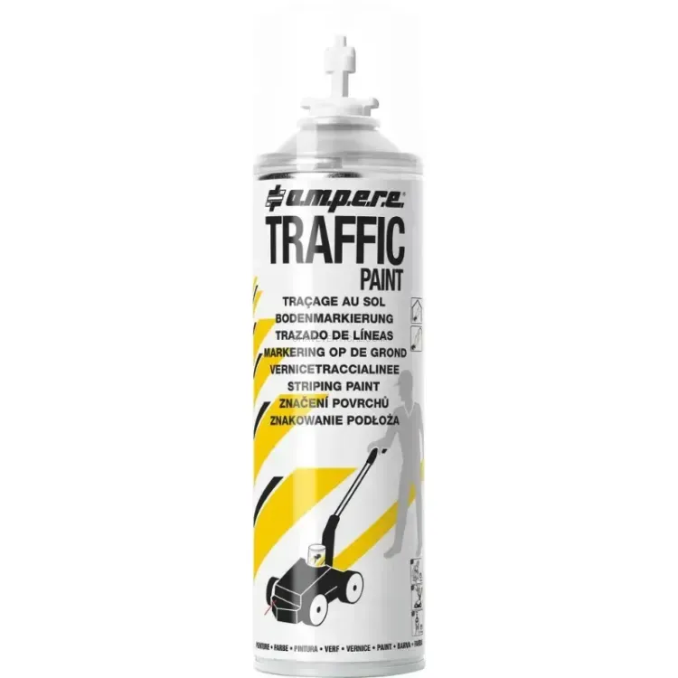 Spray Tinta de Marcação AMPERE TRAFFIC PAINT Branco 650ml