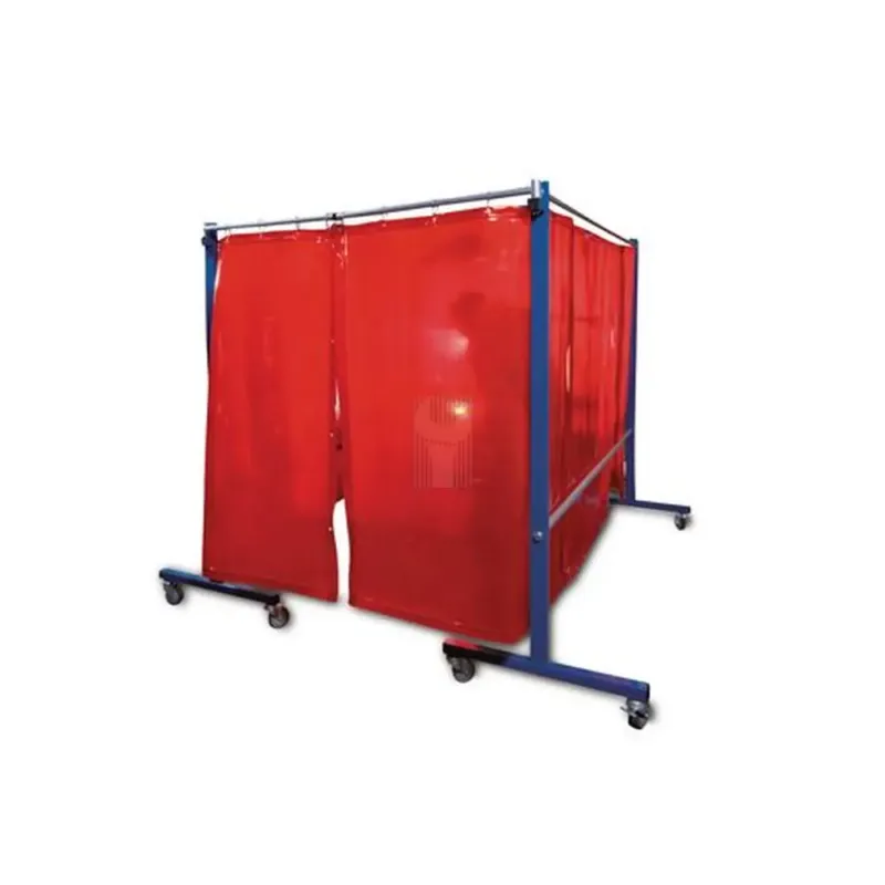 Tela de proteção TransFlex SCHWEISSKRAFT 3700x1950mm Vermelho com Rodízios