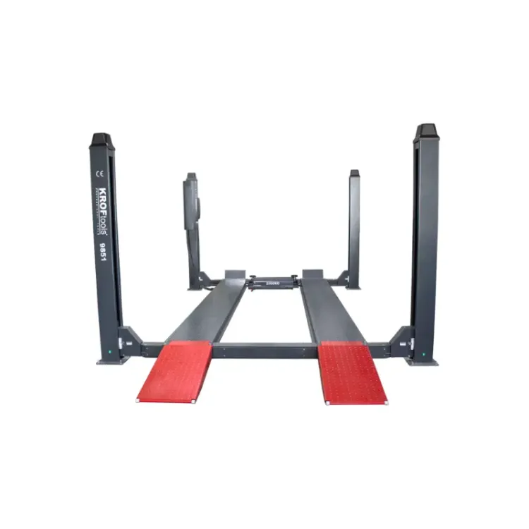 Elevador de 4 Colunas Kroftools 4.5 Toneladas 4.65m Placas Lisas