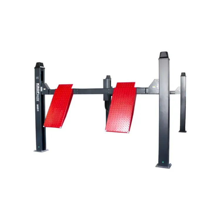 Elevador de 4 Colunas Kroftools 4.5 Toneladas 4.65m Placas Lisas