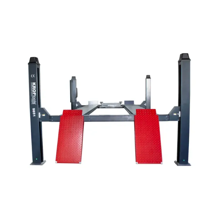 Elevador de 4 Colunas Kroftools 4.5 Toneladas 4.65m Placas Lisas