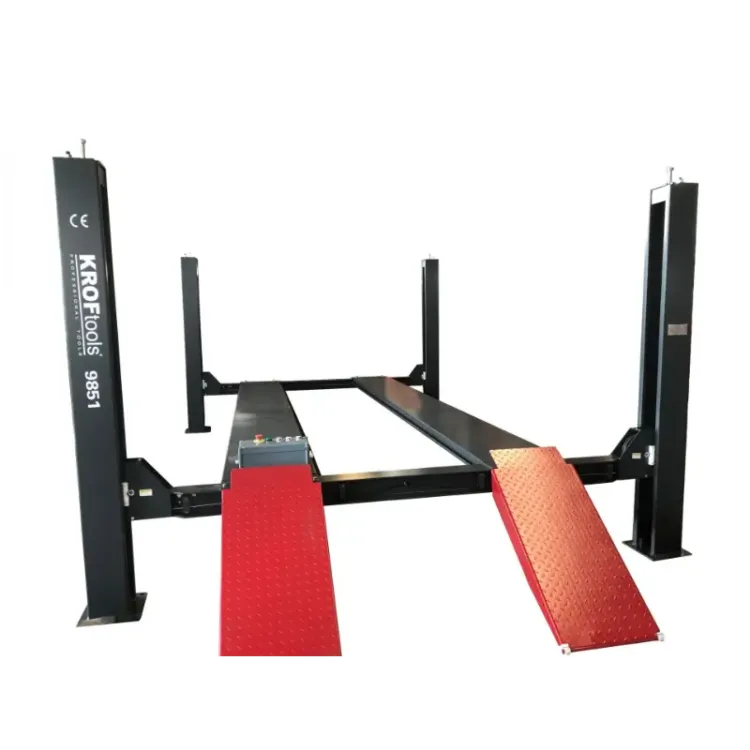 Elevador de 4 Colunas Kroftools 4.5 Toneladas 4.65m Placas Lisas