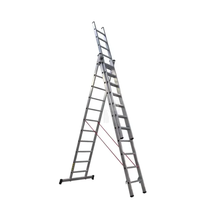 Escada Tripla de Alumínio LIT L66 3x2.5 6m 3x9 Degraus Escada Tripla de Alumínio LIT L66 3x2.5 6m 3x9 Degraus