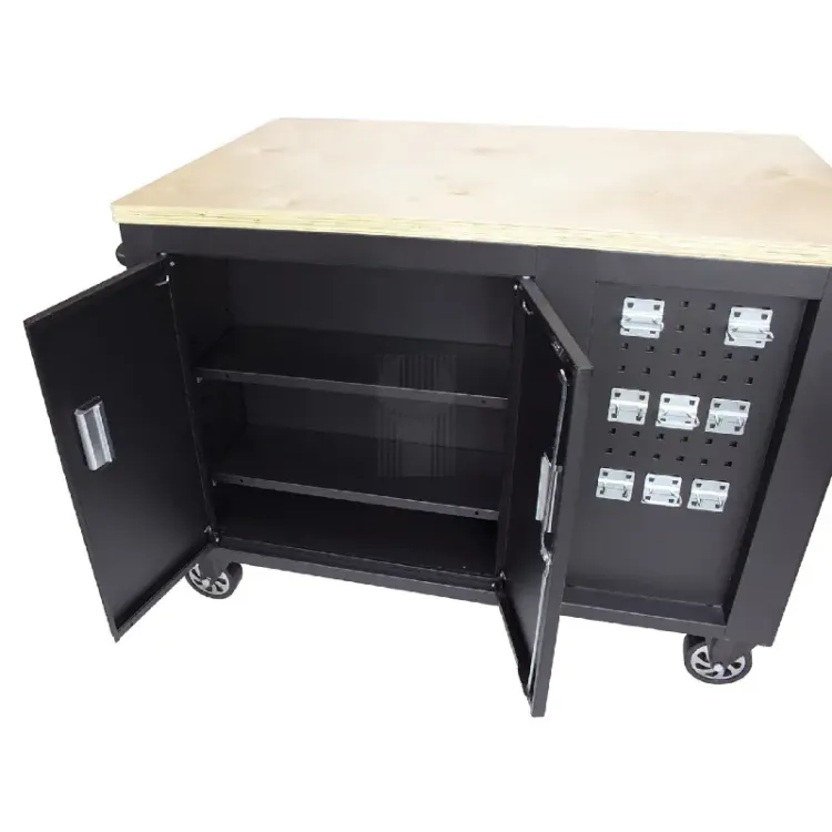 Bancada de Trabalho Móvel Kroftools 1.14x0.73m com Gavetas