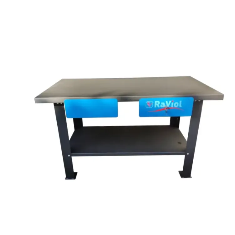 Bancada de Trabalho Metálica 2 gavetas RAVIOL BT175 1750x700 mm